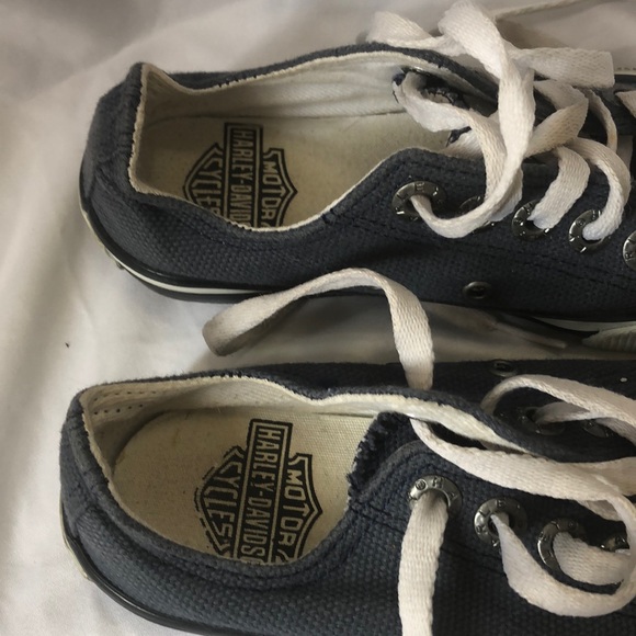 Harley Davidson blue canvas sneakers, 12 - Picture 2 of 4